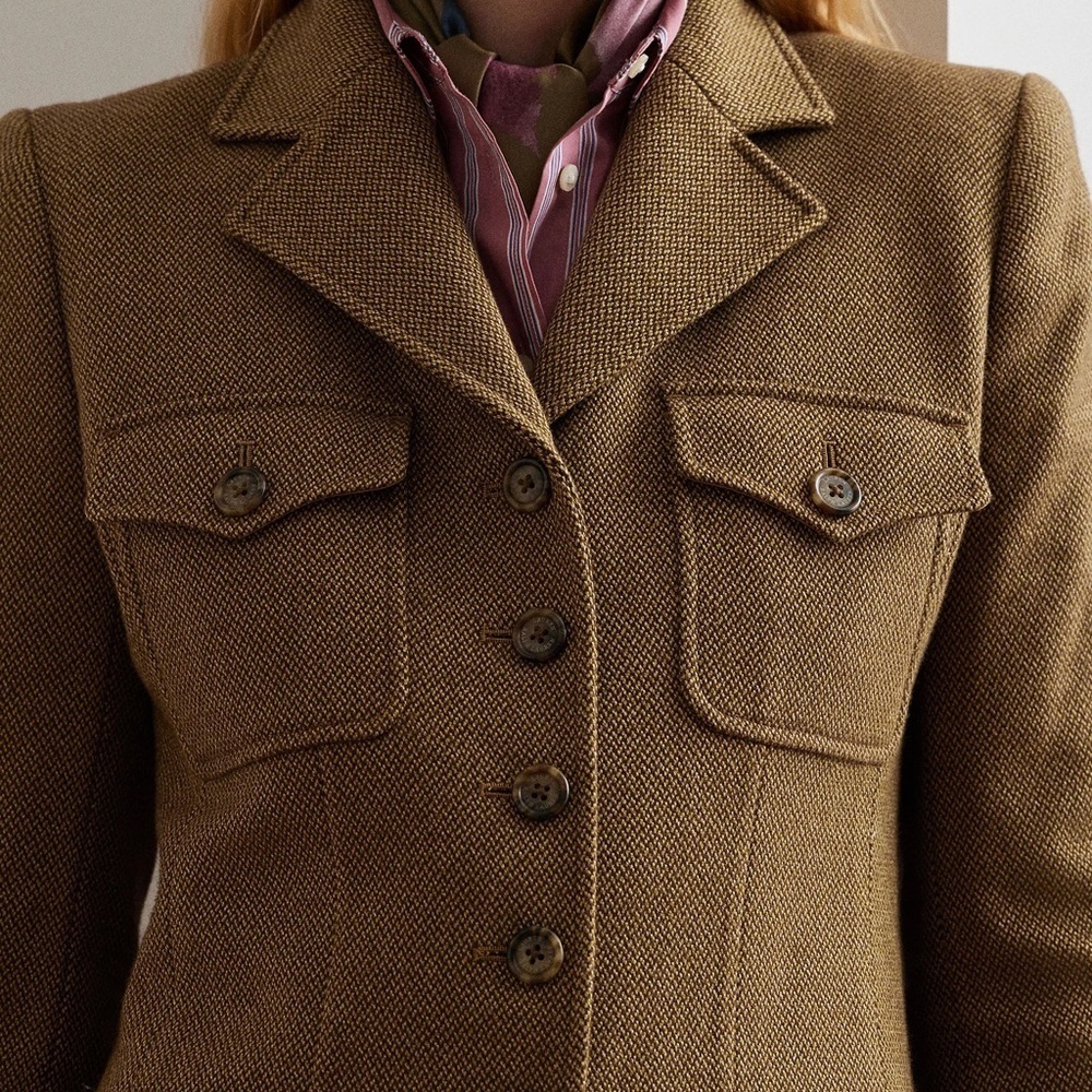 Lauren Ralph Lauren
WOOL BLEND TWILL BLAZER - Blazer - brown multi - Picture 5 of 10